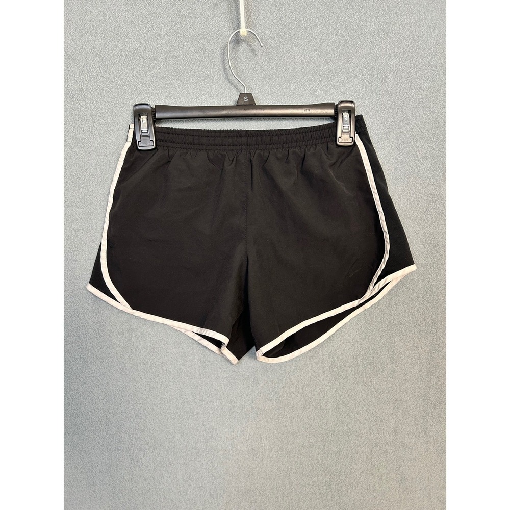 Nike Dri-FIT Kids Running Shorts Black White Athletic Gym Track Size Large